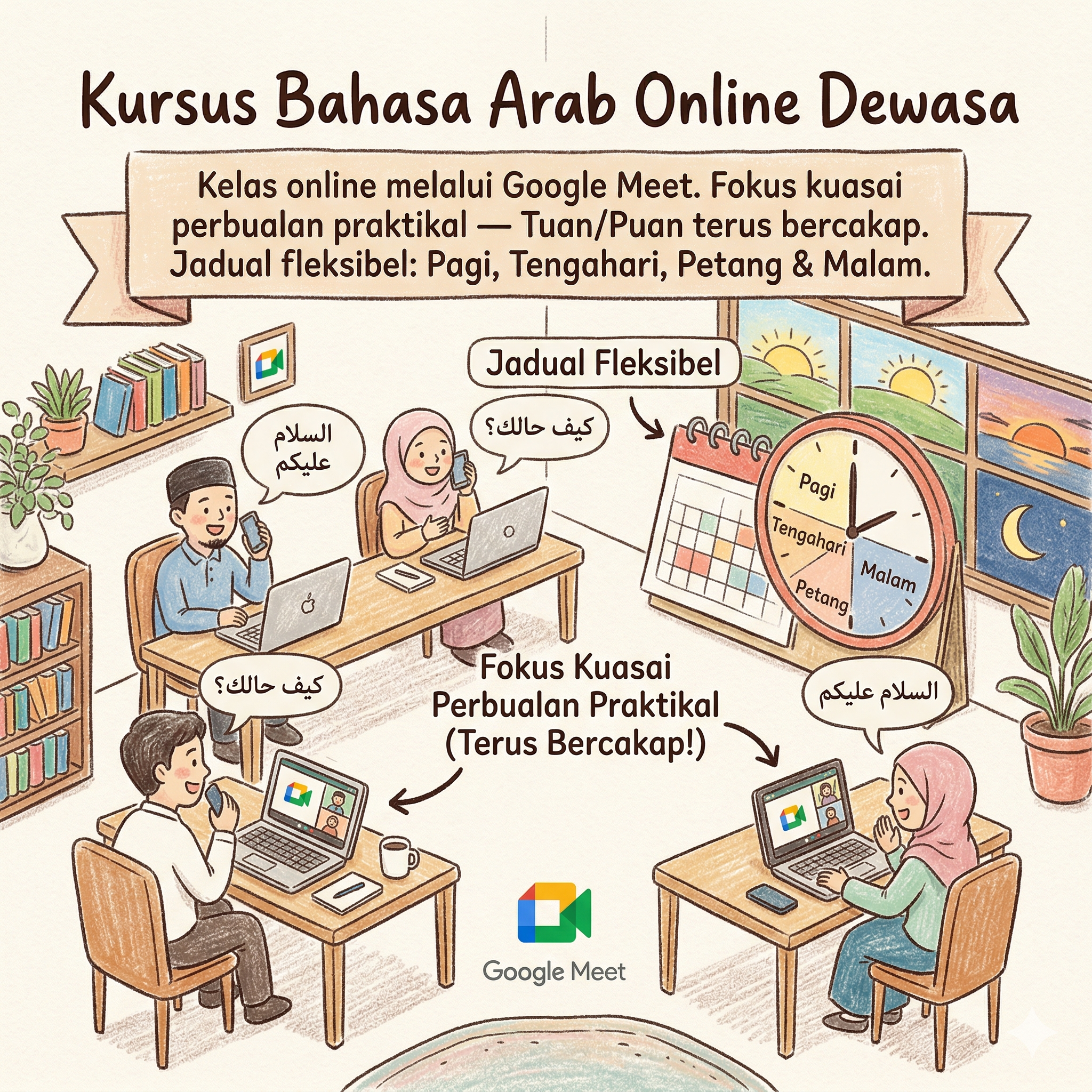 Kursus Bahasa Arab Online Dewasa